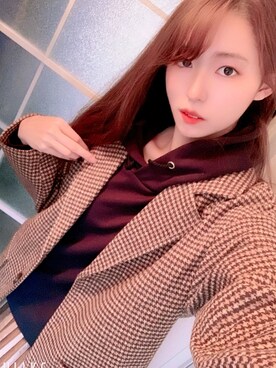 「BAYFLOW(BAYFLOW)」｜「アイテム（チェスターコート）」を使った、miii❣️さん（レディース・169cm）の冬コーディネート