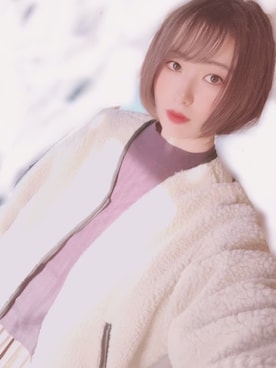 「CONVERSE（コンバース）のアイテム（ブルゾン）」を使った、miii❣️さん（レディース・169cm）の冬コーディネート