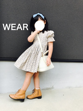 「Right-on（ライトオン）のアイテム（バッグ）」を使った、cotton＊さん（キッズ・110cm）の秋コーディネート