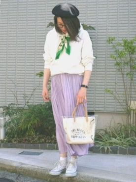 「アイテム（腕時計、ブルー系）」を使った、na.さん（レディース・161cm）の春コーディネート
