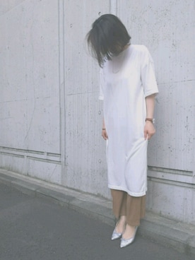 「らくちん」｜「アイテム（アナログ腕時計）」を使った、na.さん（レディース・161cm）の春コーディネート