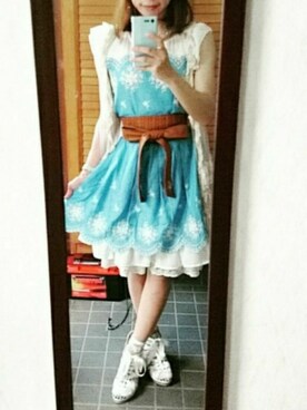 「axes femme POETIQUE（アクシーズファムポエティック）のアイテム（サンダル）」を使った、みつきさん（レディース・149cm）の春コーディネート