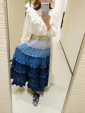 「axes femme POETIQUE（アクシーズファムポエティック）のアイテム（サンダル）」を使った、みつきさん（レディース・149cm）の夏コーディネート