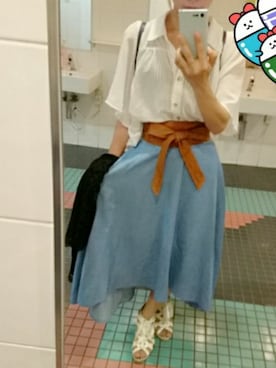 「axes femme POETIQUE（アクシーズファムポエティック）のアイテム（サンダル）」を使った、みつきさん（レディース・149cm）の夏コーディネート