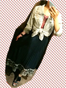 「axes femme（アクシーズファム）のアイテム（タンクトップ）」を使った、みつきさん（レディース・149cm）の夏コーディネート
