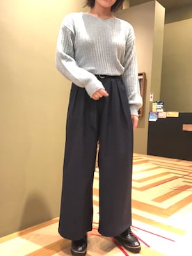 「アイテム（その他シューズ）」を使った、百瀬彩華さん（レディース・158cm・10代）の冬コーディネート