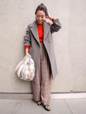 「ハンサムコーデ」｜「アイテム（チェスターコート）」を使った、matsui11594さん（レディース・164cm）の秋コーディネート