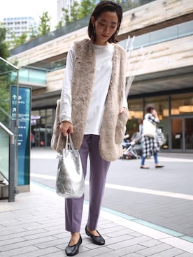 「La porte de demain（ラポルトドゥドゥマン）のアイテム」を使った、matsui11594さん（レディース・164cm）の秋コーディネート