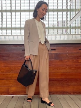 「ビジネス」｜「アイテム（その他アウター）」を使った、matsui11594さん（レディース・164cm）の夏コーディネート