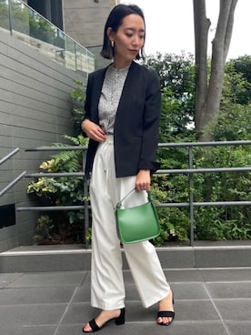 「ビジネス」｜「アイテム（その他アウター）」を使った、matsui11594さん（レディース・164cm）の夏コーディネート