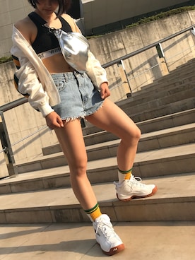 「アイテム（ブラジャー）」を使った、Haneさん（レディース・163cm）の秋コーディネート