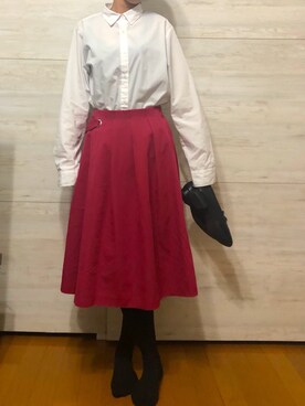 スカート ピンク系 を使った 白シャツ の人気ファッションコーディネート Wear