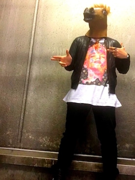 馬犬-ばけん-さん(メンズ・181cm)の春コーディネート