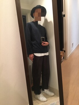 「ユニクロU」｜火焔太鼓さん（メンズ・170cm）の秋コーディネート