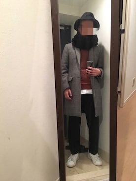「JOURNAL STANDARD relume（ジャーナルスタンダード　レリューム）のアイテム（チェスターコート）」を使った、火焔太鼓さん（メンズ・170cm）の冬コーディネート