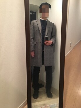 「JOURNAL STANDARD relume（ジャーナルスタンダード　レリューム）のアイテム（チェスターコート）」を使った、火焔太鼓さん（メンズ・170cm）の冬コーディネート