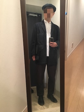 「RAGEBLUE（レイジブルー）のアイテム（クラッチバッグ）」を使った、火焔太鼓さん（メンズ・170cm）の春コーディネート