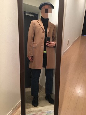 「HARE（ハレ）のアイテム（ハンチング/ベレー帽）」を使った、火焔太鼓さん（メンズ・170cm）の冬コーディネート