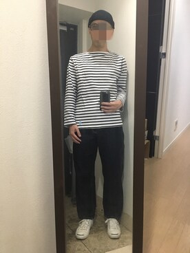 「orcival」｜「アイテム（ニットキャップ/ビーニー）」を使った、火焔太鼓さん（メンズ・170cm）の春コーディネート