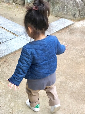 「GAP（ギャップ）のアイテム（ブルゾン）」を使った、N2さん（キッズ・100cm）の秋コーディネート