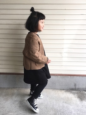 「アイテム（ワンピース/ドレス）」を使った、N2さん（キッズ・110cm）の冬コーディネート
