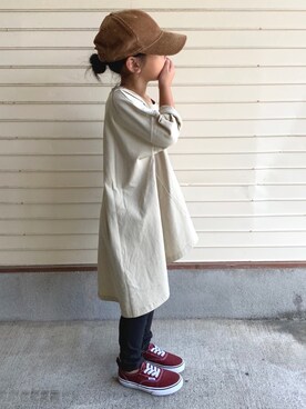 「RADCHAP（ラッドチャップ）のアイテム（チュニック）」を使った、N2さん（キッズ・110cm）の秋コーディネート
