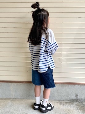 「アイテム（サンダル）」を使った、N2さん（キッズ・110cm）の春コーディネート