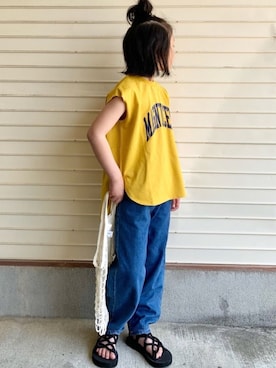 「アイテム（サンダル）」を使った、N2さん（キッズ・120cm）の春コーディネート