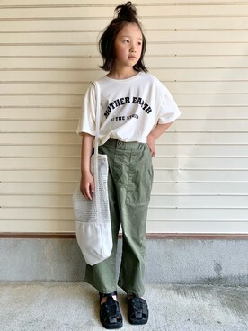「アイテム（サンダル）」を使った、N2さん（キッズ・120cm）の春コーディネート