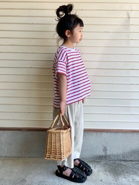 「アイテム（サンダル）」を使った、N2さん（キッズ・110cm）の夏コーディネート