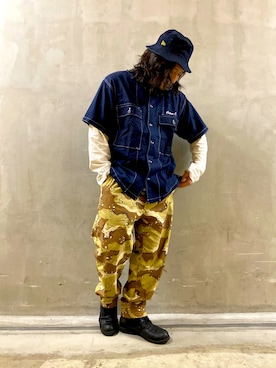 「AVIREX（アヴィレックス）のリラックス イージーパンツ/RELAX EASY PANTS/アヴィレックス/AVIREX（その他パンツ）」を使った、Ryousukeさん（メンズ・173cm）の春コーディネート