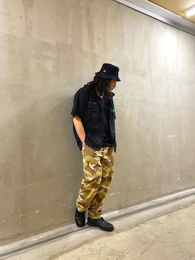 「AVIREX（アヴィレックス）のリラックス イージーパンツ/RELAX EASY PANTS/アヴィレックス/AVIREX（その他パンツ）」を使った、Ryousukeさん（メンズ・173cm）の春コーディネート