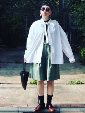 「fig（フィグ）のアイテム」を使った、ひろこさん（レディース・152cm）の夏コーディネート