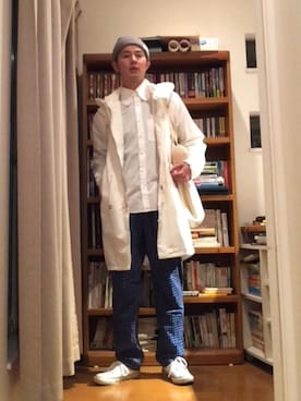 「JOURNAL STANDARD（ジャーナルスタンダード）のアイテム（モッズコート）」を使った、Husserlさん（メンズ・175cm）の春コーディネート