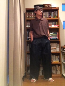 「YANTOR（ヤントル）のアイテム（パンツ）」を使った、Husserlさん（メンズ・175cm）の夏コーディネート