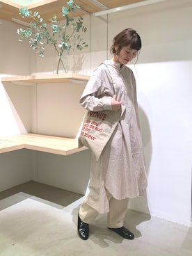 「シャツワンピース」｜kondoさん（レディース・156cm）の冬コーディネート