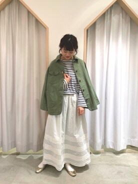 「POU DOU DOU（プードゥドゥ）のアイテム（ブルゾン）」を使った、kondoさん（レディース・156cm）の冬コーディネート