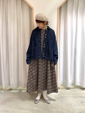 「POU DOU DOU（プードゥドゥ）のアイテム（ジャケット/アウター）」を使った、kondoさん（レディース・156cm）の春コーディネート