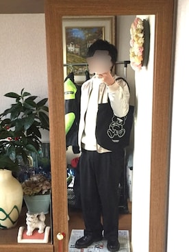「UNDERCOVER（アンダーカバー）のアイテム（バッグ）」を使った、Daikiさん（メンズ・173cm）の春コーディネート