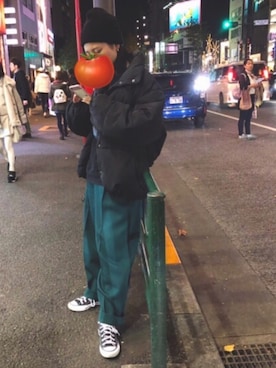 「NOAH（ノア）のアイテム（ニットキャップ/ビーニー）」を使った、れさん（レディース・156cm）の冬コーディネート