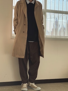 「GIORDANO」｜宮さん（メンズ・183cm）の冬コーディネート