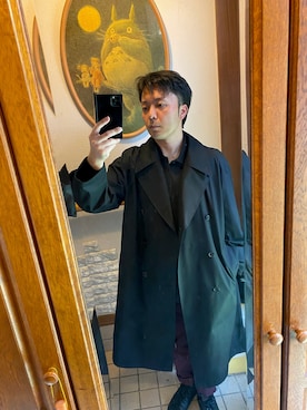 「UNIQLOU」｜「アイテム（トレンチコート）」を使った、fashion_maigoさん（メンズ・170cm）の春コーディネート