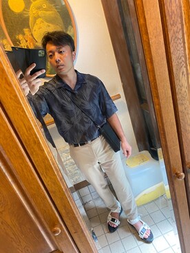 「アロハシャツ」｜「アイテム（セットアップ）」を使った、fashion_maigoさん（メンズ・170cm）の夏コーディネート