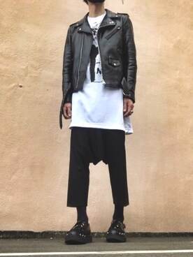 ライダースジャケットを使った ロングtシャツ の人気ファッションコーディネート Wear ライダースジャケットを使った ロングtシャツ の人気ファッションコーディネート Wear