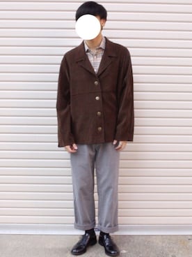 「バーバリー」｜「アイテム（その他シューズ）」を使った、Mochiさん（メンズ・172cm）の秋コーディネート
