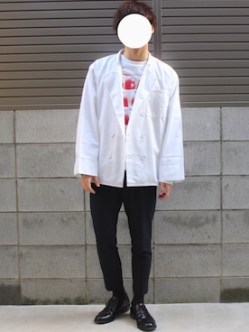 「美容師」｜「アイテム（その他アウター）」を使った、Mochiさん（メンズ・172cm）の春コーディネート