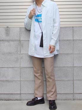 「LANVIN（ランバン）のアイテム（トップス）」を使った、Mochiさん（メンズ・172cm）の夏コーディネート