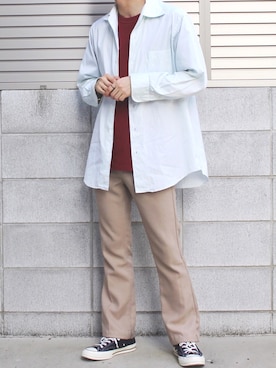 「LANVIN（ランバン）のアイテム（トップス）」を使った、Mochiさん（メンズ・172cm）の夏コーディネート