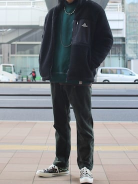 「JOURNAL STANDARD（ジャーナルスタンダード）のアイテム（ブルゾン）」を使った、Mochiさん（メンズ・172cm）の冬コーディネート