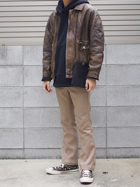 「80s」｜「アイテム（その他）」を使った、Mochiさん（メンズ・172cm）の冬コーディネート